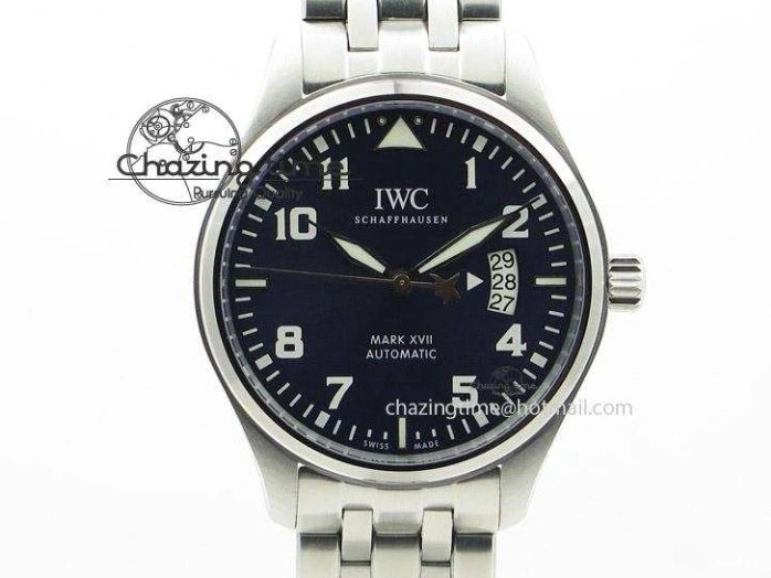 MIROTIME 0131 UrbanStyle Mark XVIII IW327012 SS M+F 1:1 Best Edition White Dial on Black Leather Strap A 7054